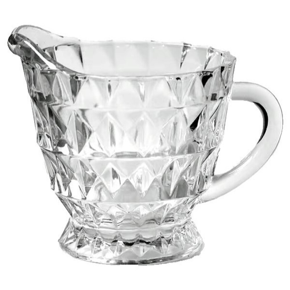 Jeannette Windsor Footed Creamer Pitcher Depression Crystal Pressed Glass Gift